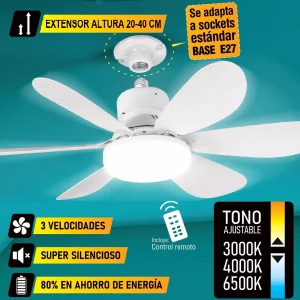 Abanico de Techo con Luz Led 20"
