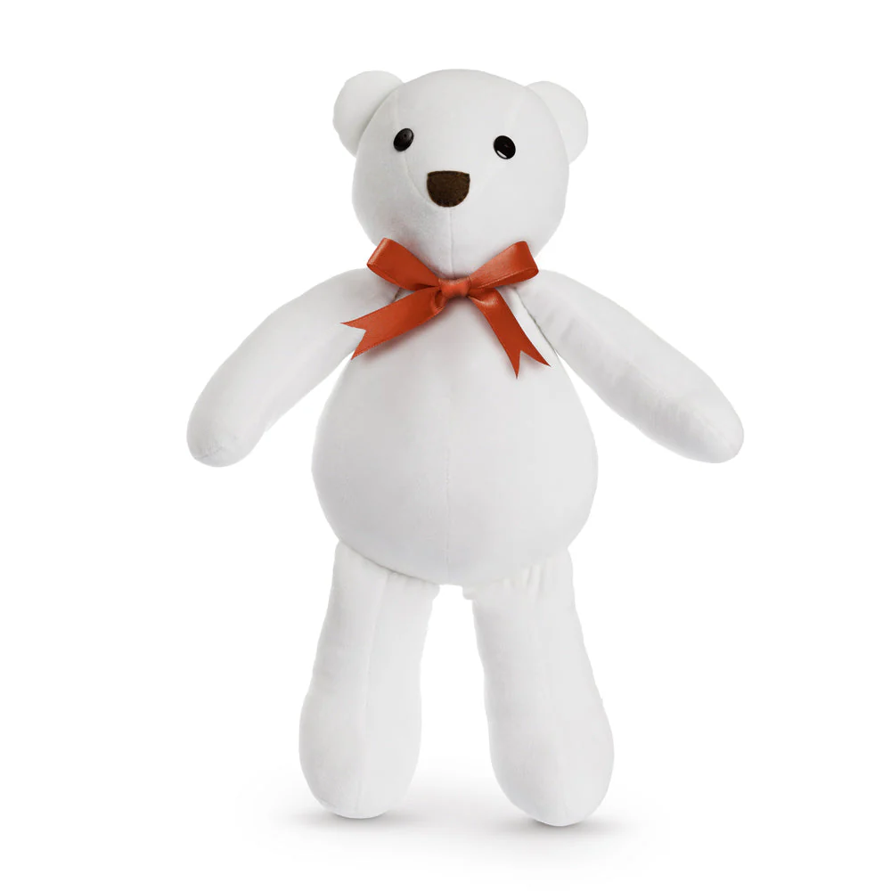 Oso de peluche: Blanco liso -R