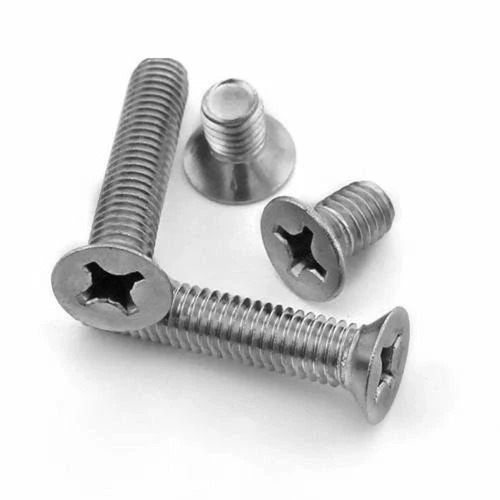 (Caja 100) Tornillos Cabeza Plana Phillips Inoxidable 18-8 304