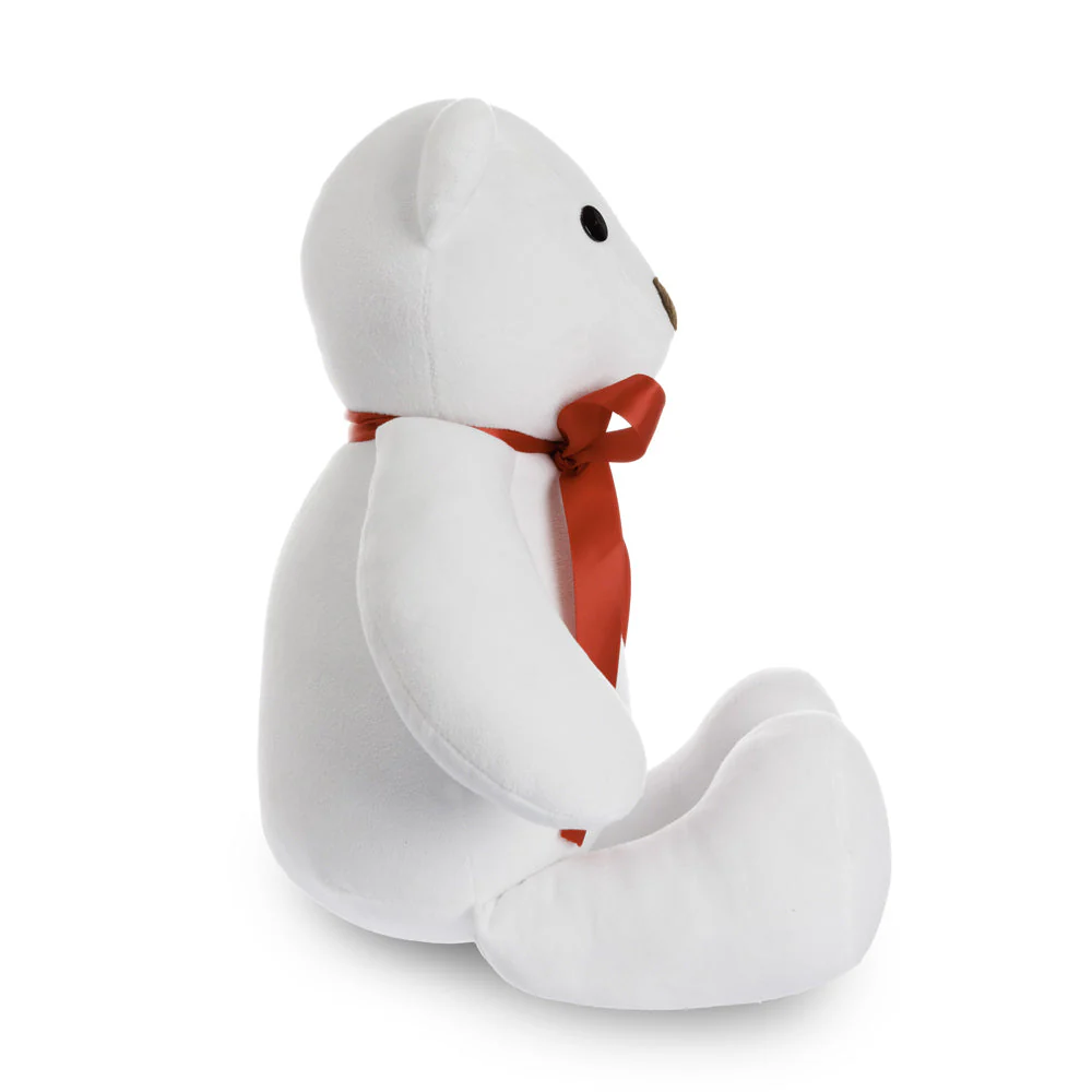 Oso de peluche: Blanco liso -R