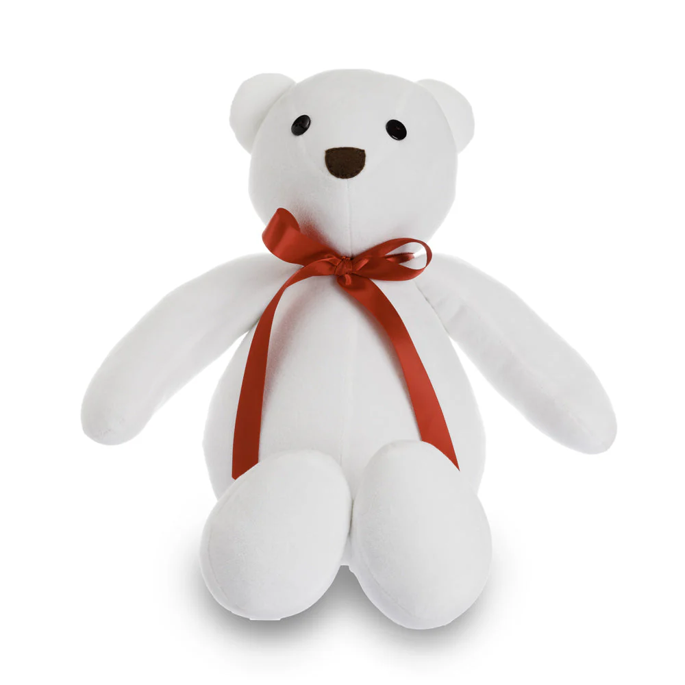 Oso de peluche: Blanco liso -R - Imagen 4