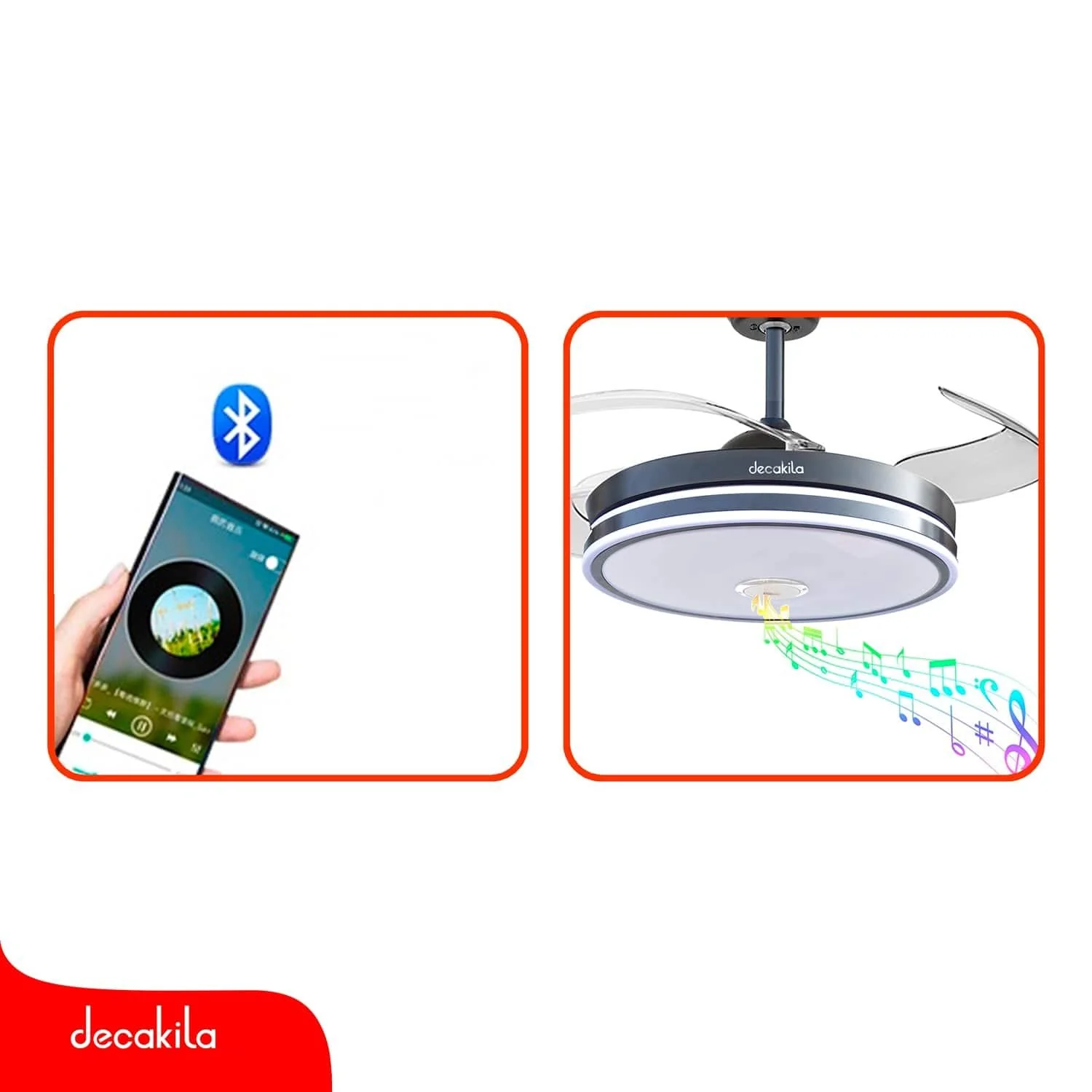 Abanico de Techo Con Lámpara 3 En 1,  42″ Diámetro