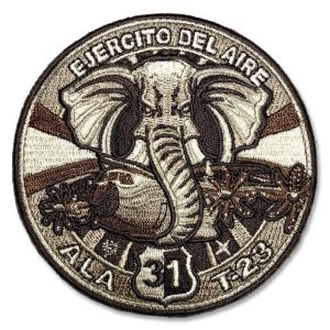 Parche Ejército del Aire, ALA 31, T23 Elefante, Color Sepia