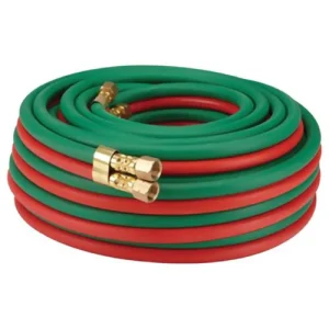 Manguera Oxicorte Con Conectores Grado R (1/4") 100 Pies De Largo  (30M) Conexiones 9/16".