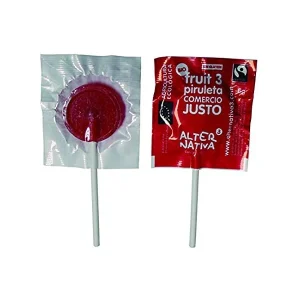 Piruleta de fresa BIO